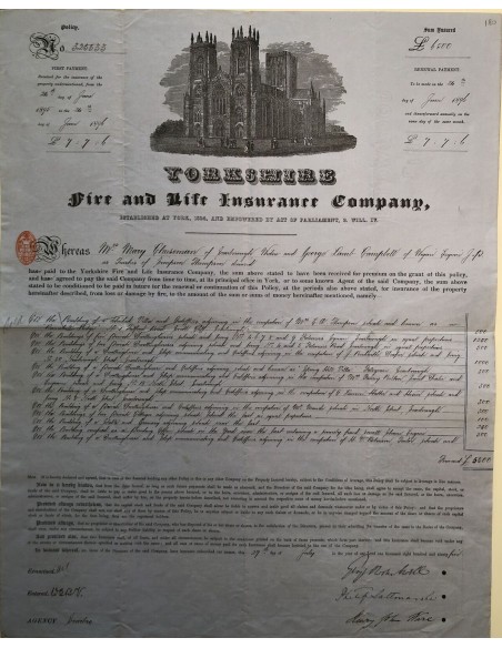 1895 - YORKSHIRE FIRE AND LIFE INSURANCE COMPANY
