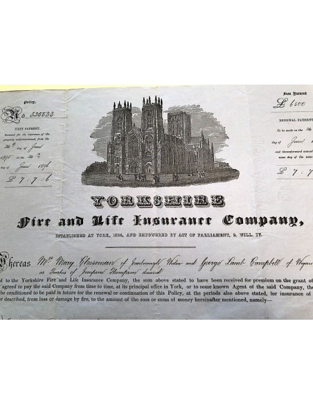 1895 - YORKSHIRE FIRE AND LIFE INSURANCE COMPANY