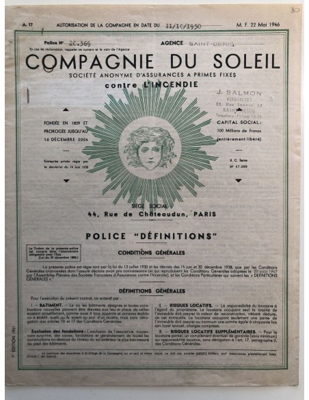 1953 - COMPAGNIE DU SOLEIL