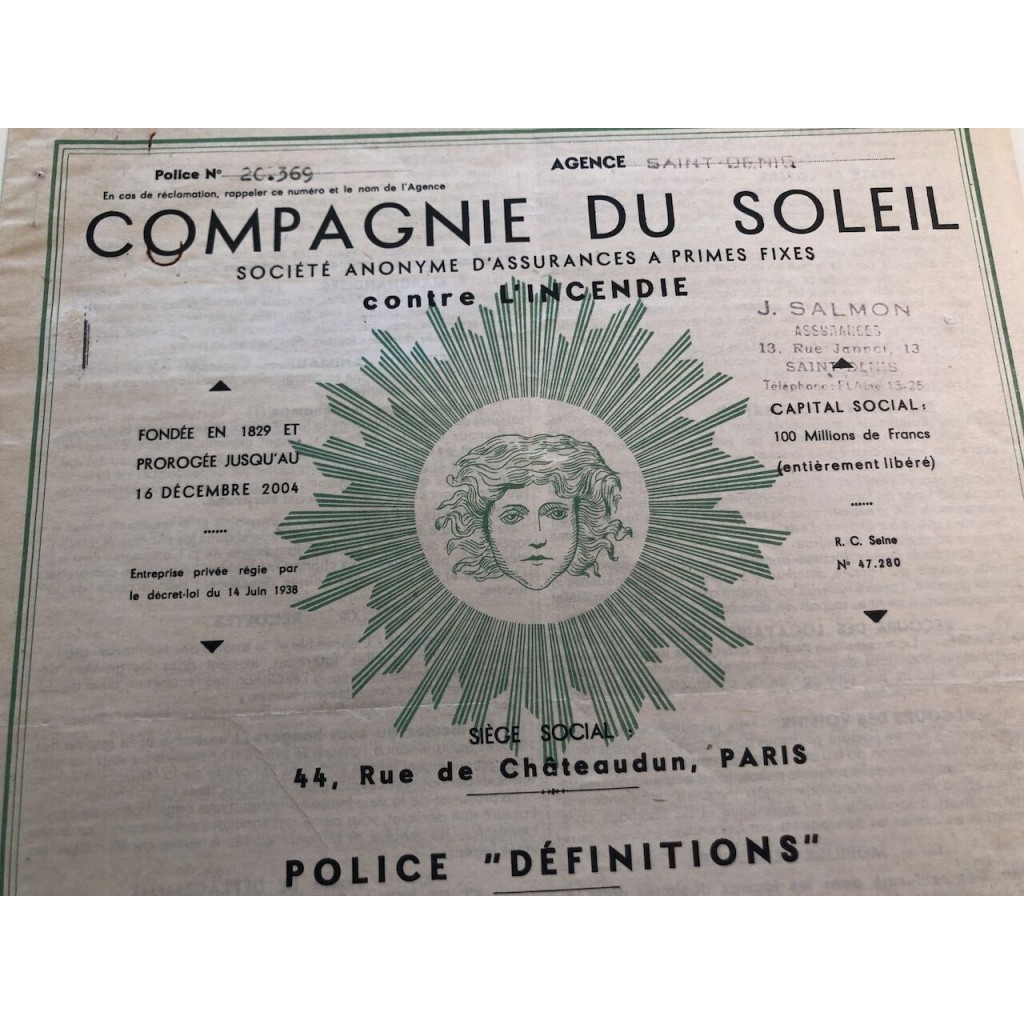 1953 - COMPAGNIE DU SOLEIL