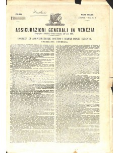 1900 - ASSICURAZIONI GENERALI IN VENEZIA - POLIZZA DI...