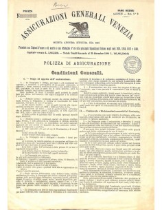 ASSICURAZIONI GENERALI. VENEZIA - POLIZZA DI ASSICURAZIONE
