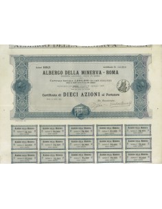 ALBERGO DELLA MINIERA - 10 AZIONI ROMA 1899