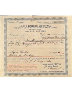 1912 - LLOYD RENANO WESTFALO - SOC. IN AZIONI...