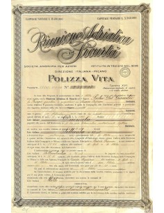 1910 - RIUNIONE ADRIATICA DI SICURTA' - POLIZZA VITA