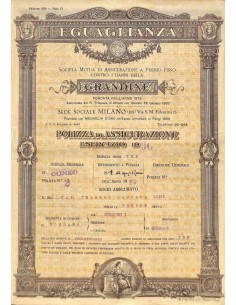 1930 - EGUAGLIANZA - SOC. MUTUA DI ASS. A PREMIO FISSO...