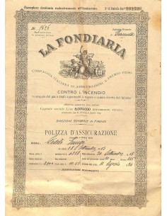 1913 - LA FONDIARIA - COMP. ITAL. DI ASSIC. A PREMIO...