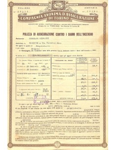 1949 - COMPAGNIA ANONIMA D'ASSICURAZIONE DI TORINO -...