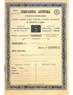 1921 - COMPAGNIA ANONIMA D'ASSICURAZIONE CONTRO I DANNI...