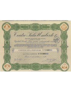 TEATRO SALA UMBERTO I - UNA AZIONE ROMA 1928