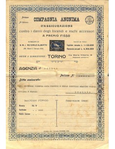 1916 - COMPAGNIA ANONIMA D'ASSICURAZIONE CONTRO I DANNI...